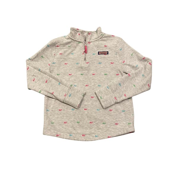 Vineyard Vines Kids Gray Sweatshirt with Pink and Blue Accents - Picture 1 of 1